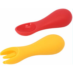 Silicone Palm Grasp Spoon & Fork Set - Marcus hind ja info | Laste sööginõud | kaup24.ee