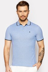 Мужская рубашка-поло Jack & Jones 12136668*01, голубая цена и информация | Meeste T-särgid | kaup24.ee