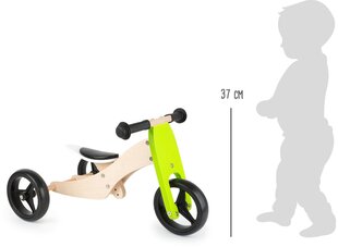 Балансировочный велосипед Small Foot Trike 2-in-1 10'', зеленый цена и информация | Детский трехколесный велосипед - коляска с удобной ручкой управления для родителей Riff F95941 2в1, фиолетовый | kaup24.ee