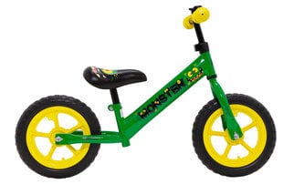 Балансировочный велосипед Amigo Monster 12'', зеленый цена и информация | Балансировочные велосипеды | kaup24.ee
