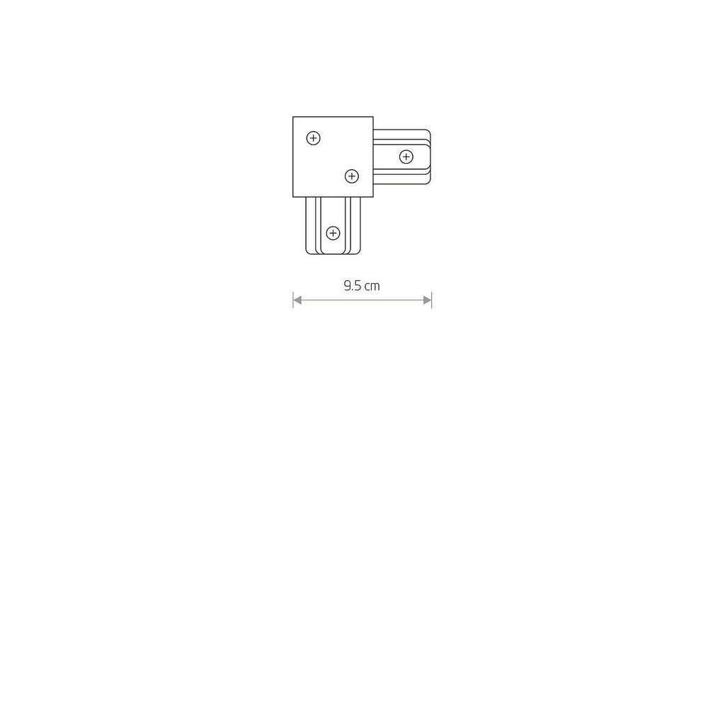 L-kujuline siiniühendus Nowodvorski Lighting Profile Black 8971 цена и информация | Siinivalgustid ja siinid | kaup24.ee