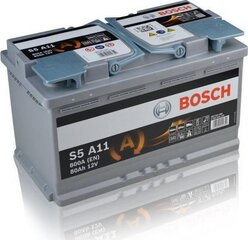 Аккумулятор Bosch AGM 80Ah 800a S5A11 цена и информация | Аккумуляторы | kaup24.ee