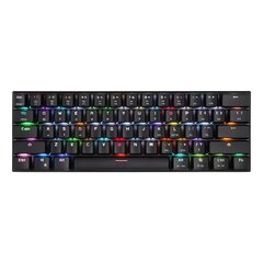 Klaviatuur Motospeed CK62 must juhtmevaba 60% RGB taustvalgustusega hind ja info | Klaviatuurid | kaup24.ee