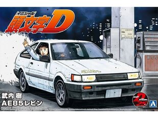 Сборная пластиковая модель Aoshima - Initial D AE85 Levin Takeuchi Ver., 1/24, 05963 цена и информация | Конструкторы и кубики | kaup24.ee