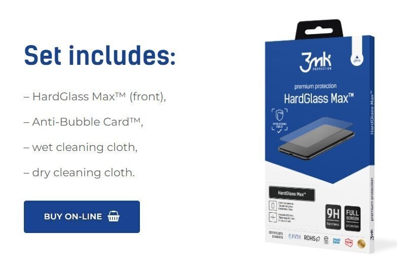 Karastatud kaitseklaas 3MK Hard Glass Max, Samsung S908 S22 Ultra 5G must, toetab ekraanil asuvat sõrmejälje lugejat hind ja info | Ekraani kaitsekiled | kaup24.ee