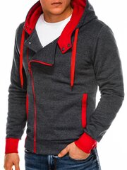 худи на молнии b297 - темно-серый/красный цена и информация | Ombre Мужская одежда | kaup24.ee