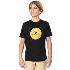 Детская футболка с коротким рукавом Rip Curl Corp Icon B, чёрная S6438254 цена и информация | Рубашки для мальчиков | kaup24.ee