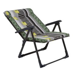 Складной стул Patio Bilbao XL, черный/серый цена и информация | Садовые стулья, кресла, пуфы | kaup24.ee