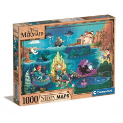 Pusle Clementoni The Little Mermaid Story Maps, 1000 o. цена и информация | Пазлы | kaup24.ee