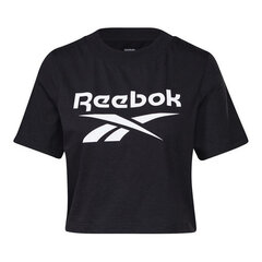 Lühikeste varrukatega T-särk, naiste Reebok Cropped Identity Must S6434248 hind ja info | Naiste spordiriided | kaup24.ee