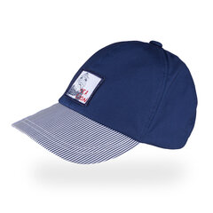 Poiste puuvillane ühekordne nokamüts TuTu, sinine hind ja info | Poiste mütsid, sallid, kindad | kaup24.ee