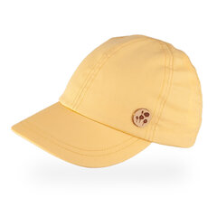 TuTu хлопковая одинарная шапка с козырьком для девочек, желтая цена и информация | Шапки, перчатки, шарфы для девочек | kaup24.ee