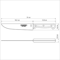 Нож мясника Tramontina Ultracorte 7" цена и информация | Подставка для ножей Tescoma Woody, 21 см | kaup24.ee