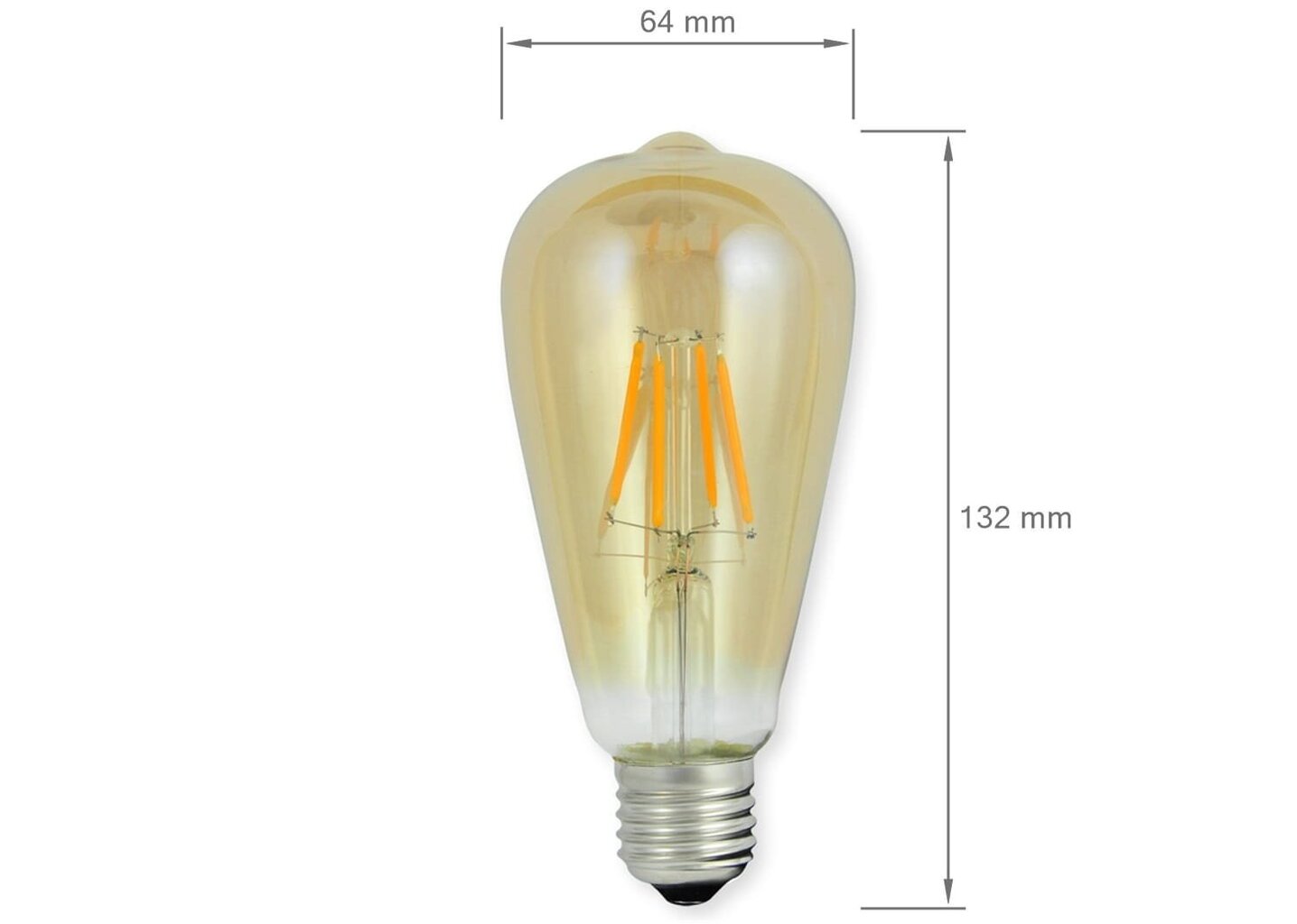 LED pirn Vintage Polux E27 3,7W 175lm цена и информация | Lambipirnid, lambid | kaup24.ee