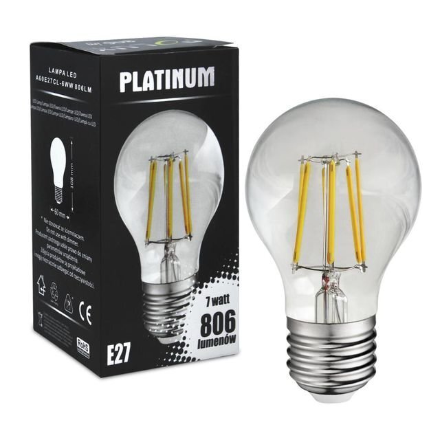 LED-pirn E27 7, 5W hõõgniit, soe valge (3000K) цена и информация | Lambipirnid, lambid | kaup24.ee