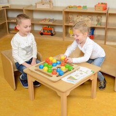 Красочная игра с деревянными шариками для детей Masterkidz цена и информация | Развивающие игрушки | kaup24.ee