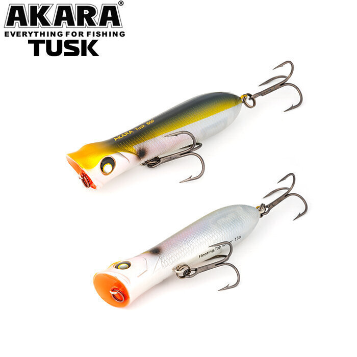 Vobler Akara Tusk 80F A106, 8 cm, 15 g, hõbe/must/kollane - Krauta.ee