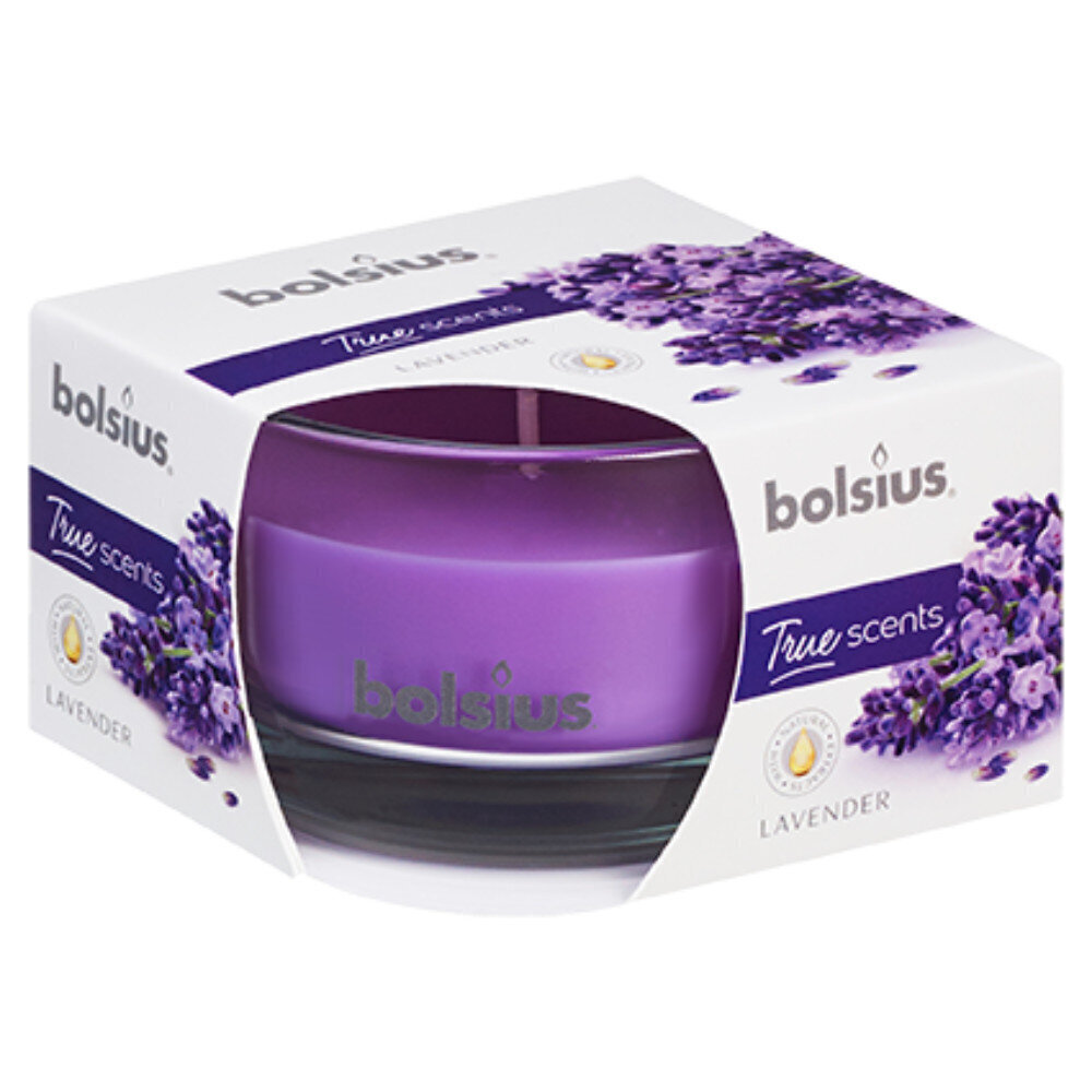 Bolsius lõhnaküünal True Scents, 5x8 cm, lavendel цена и информация | Küünlad, küünlajalad | kaup24.ee