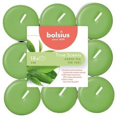 Чайные свечи Bolsius True Scents, 18 шт., зеленый чай цена и информация | Подсвечники, свечи | kaup24.ee