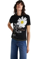 Женская футболка Desigual 343631, черная цена и информация | Женские футболки | kaup24.ee
