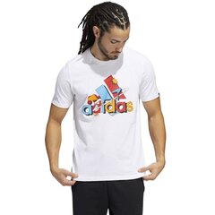 Мужская спортивная футболка Adidas Fluid Bos GTM HE4808, белая цена и информация | Мужская спортивная одежда | kaup24.ee