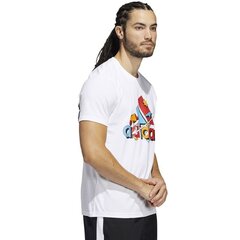 Мужская спортивная футболка Adidas Fluid Bos GTM HE4808, белая цена и информация | Мужская спортивная одежда | kaup24.ee