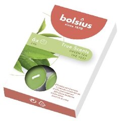 Bolsius teeküünlad True Scents, 6 tk., roheline tee hind ja info | Küünlad, küünlajalad | kaup24.ee