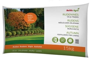 Trąšos vejoms granuliuotos rudeninės NPK 03-8-20, 15 kg hind ja info | Kuivväetised | kaup24.ee