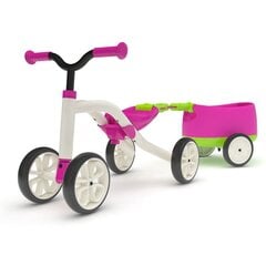 Балансировочный велосипед Chillafish Quadie с прицепом Junior, розовый/желтый цена и информация | Детский трехколесный велосипед - коляска с удобной ручкой управления для родителей Riff F95941 2в1, фиолетовый | kaup24.ee