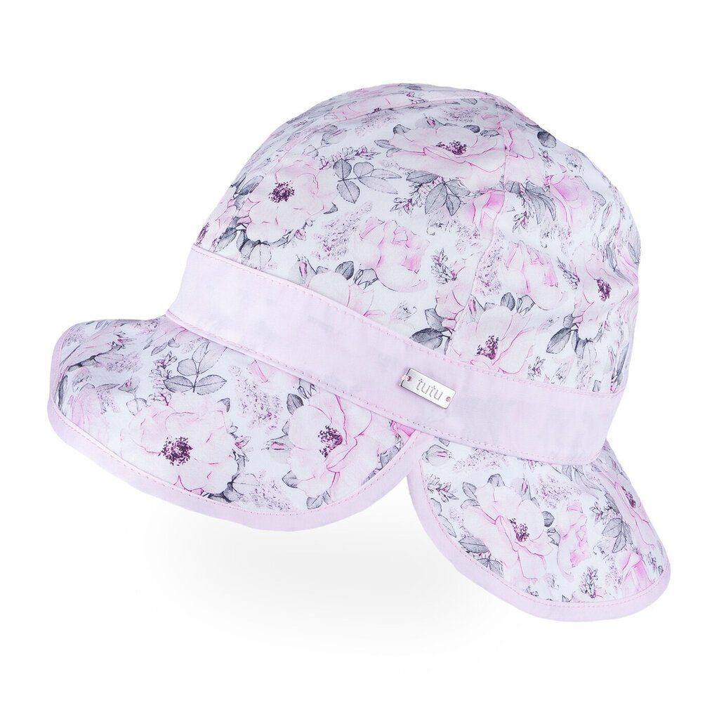 Tüdrukute puuvillane ühekordne müts-panama TuTu, roosa hind ja info | Tüdrukute mütsid, sallid, kindad | kaup24.ee