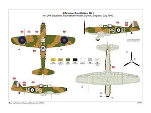 Airfix - Boulton Paul Defiant Mk.I, 1/72, A02069 цена и информация | Конструкторы и кубики | kaup24.ee