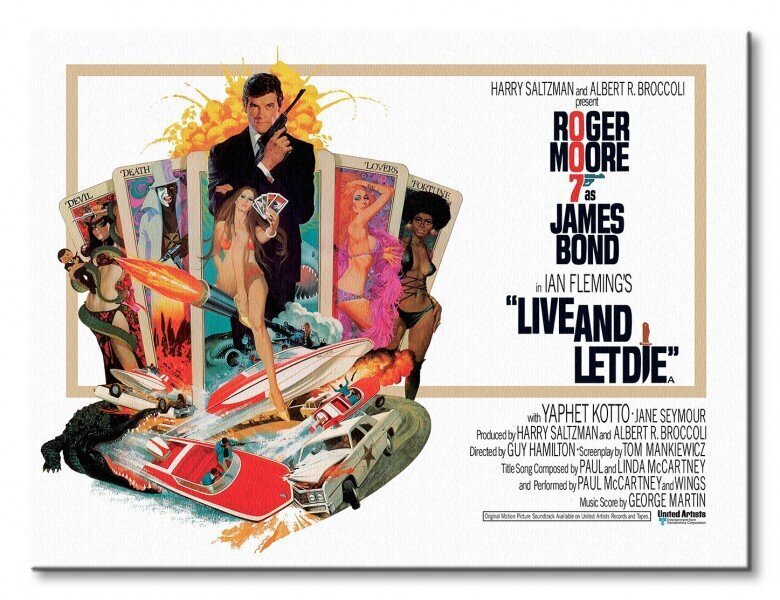 James Bond (Live And let Die) – lõuendimaal 40x30 cm цена и информация | Seinapildid | kaup24.ee