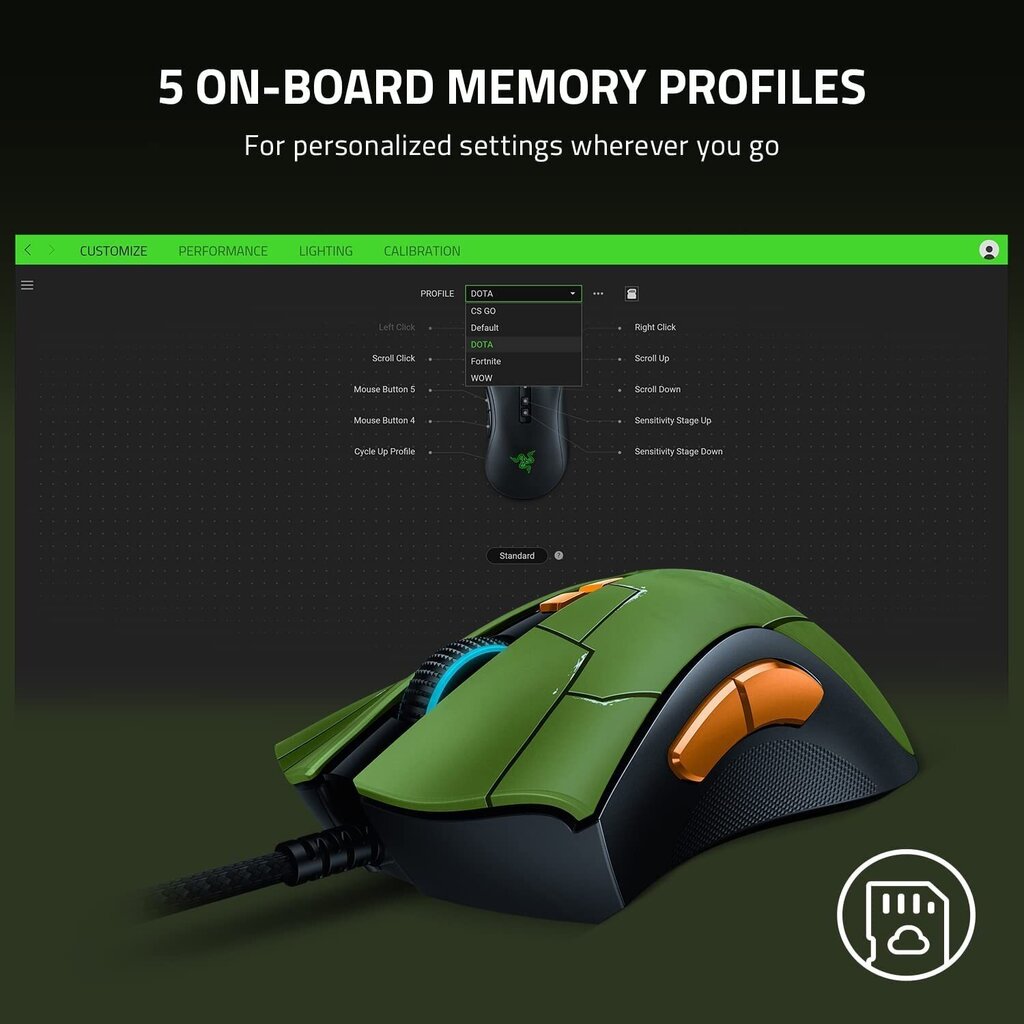 Razer DeathAdder V2 Halo Infinite Edition, roheline hind ja info | Hiired | kaup24.ee