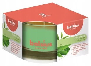 Ароматическая свеча Bolsius True Scents, 5x8 см, зеленый чай цена и информация | Подсвечники, свечи | kaup24.ee