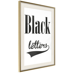 Poster - Black Lettering hind ja info | Seinapildid | kaup24.ee