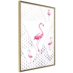 Poster - Flamingos and Triangles hind ja info | Seinapildid | kaup24.ee