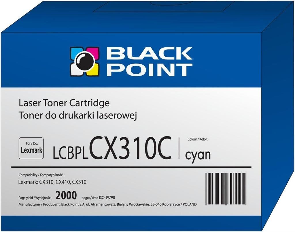 Toner Black Point LCBPLCX310C | cyan | 2000 pp | Lexmark | 80C2SC0 цена и информация | Laserprinteri toonerid | kaup24.ee