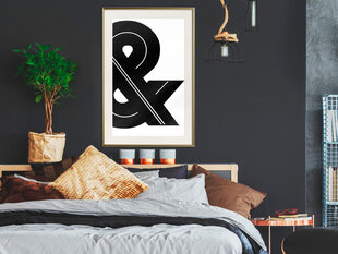 Poster - Ampersand (Black and White) hind ja info | Seinapildid | kaup24.ee