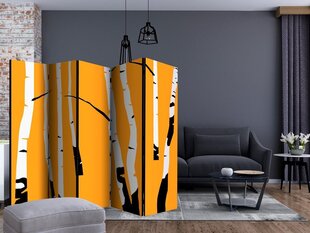 Ruumijaotur - Birches on the orange background II [Room Dividers] hind ja info | Sirmid ja vaheseinad | kaup24.ee