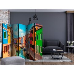 Ширма Colorful Canal in Burano цена и информация | Мобильные стенки | kaup24.ee