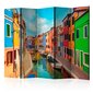 Ruumijaotur - Colorful Canal in Burano II [Room Dividers] hind ja info | Sirmid ja vaheseinad | kaup24.ee