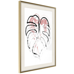 Poster - Black Leaf Outline hind ja info | Seinapildid | kaup24.ee