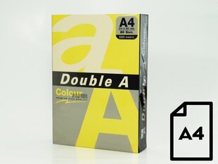 Цветная бумага Double A, 80 г, A4, 500 листов, Rainbow 5, Saffron, Red, Parrot, Deep Blue, Lemon цена и информация | Тетради и бумажные товары | kaup24.ee