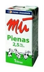Piim MŪ, pastöriseeritud, 2,5 rasva, 1l x 12tk hind ja info | Piimatooted | kaup24.ee