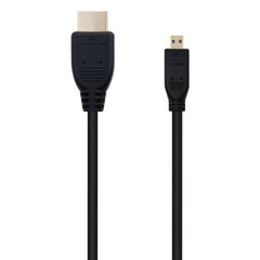 Кабель Micro HDMI Nanocable, 1,8 м, чёрный цена и информация | Кабели и провода | kaup24.ee