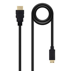 Нанокабель HDMI - Mini HDMI 10.15.0902, 1,8 м, чёрный цена и информация | Кабели и провода | kaup24.ee