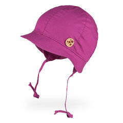 TuTu одинарная шапка со шнурками для девочек, бордовая цена и информация | Шапки, перчатки, шарфики для новорожденных | kaup24.ee