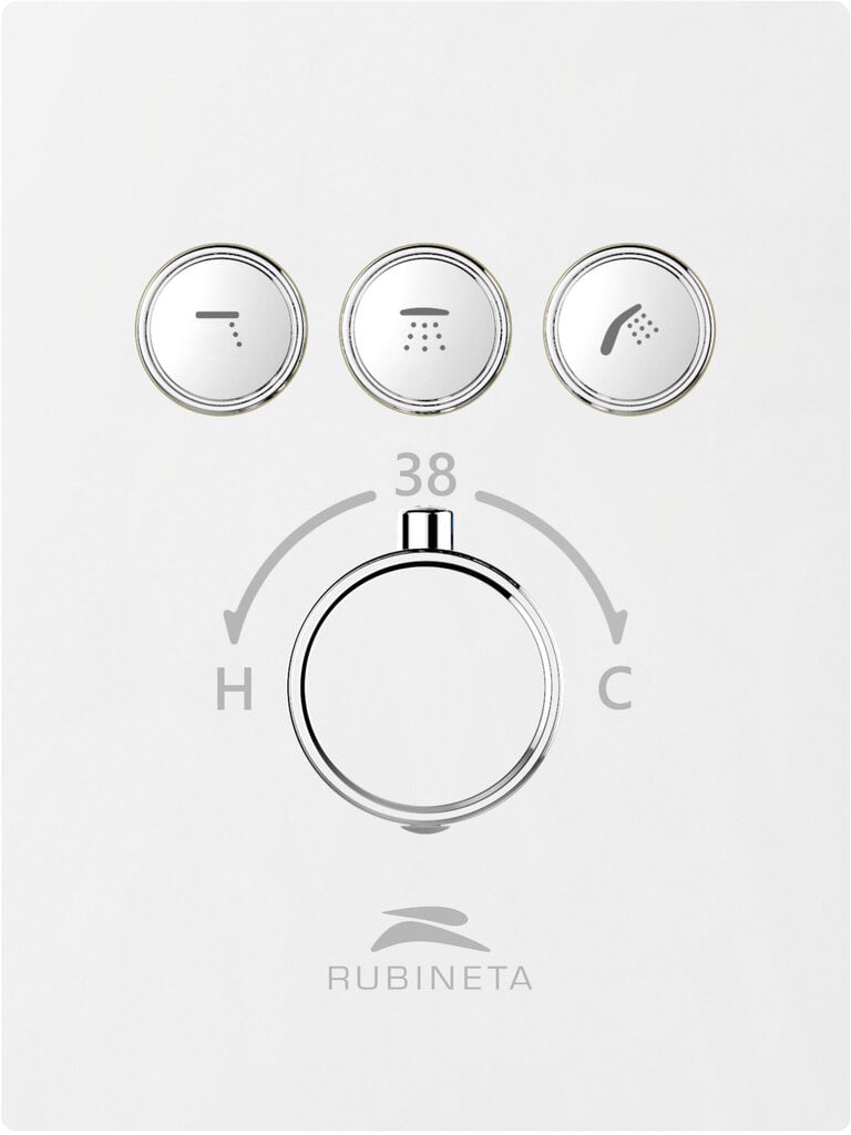 Varjatud segisti RUBINETA Thermo-3F hind ja info | Vannitoa segistid | kaup24.ee