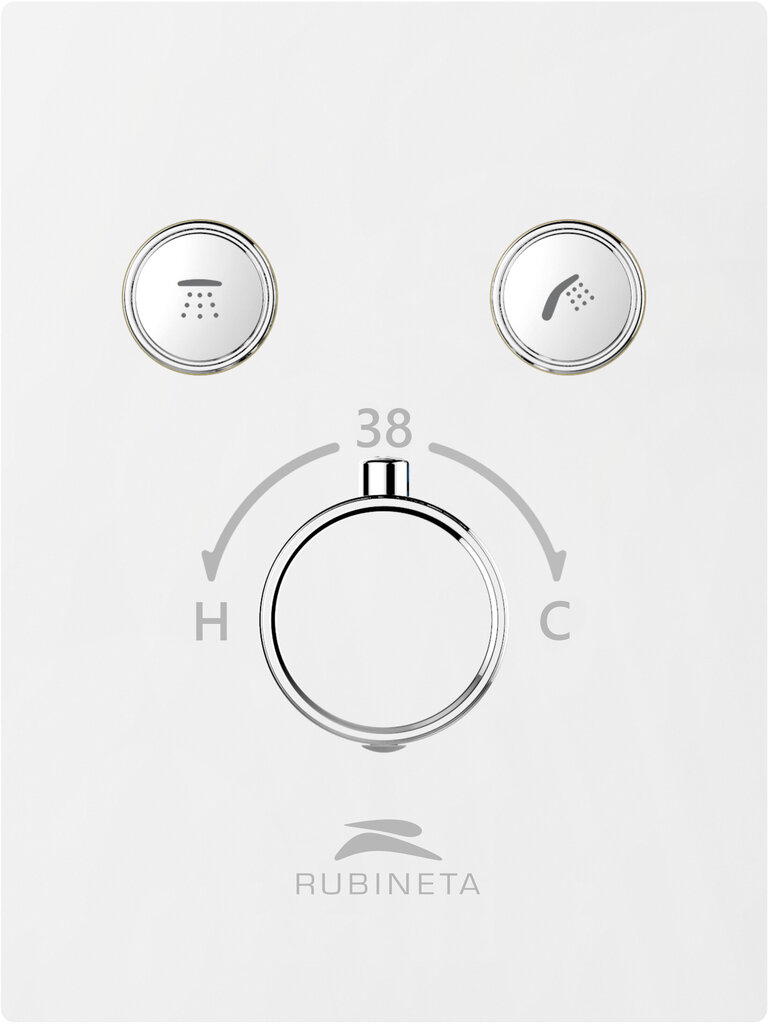 Varjatud segisti RUBINETA Thermo-2F-Olo (SQ) цена и информация | Vannitoa segistid | kaup24.ee