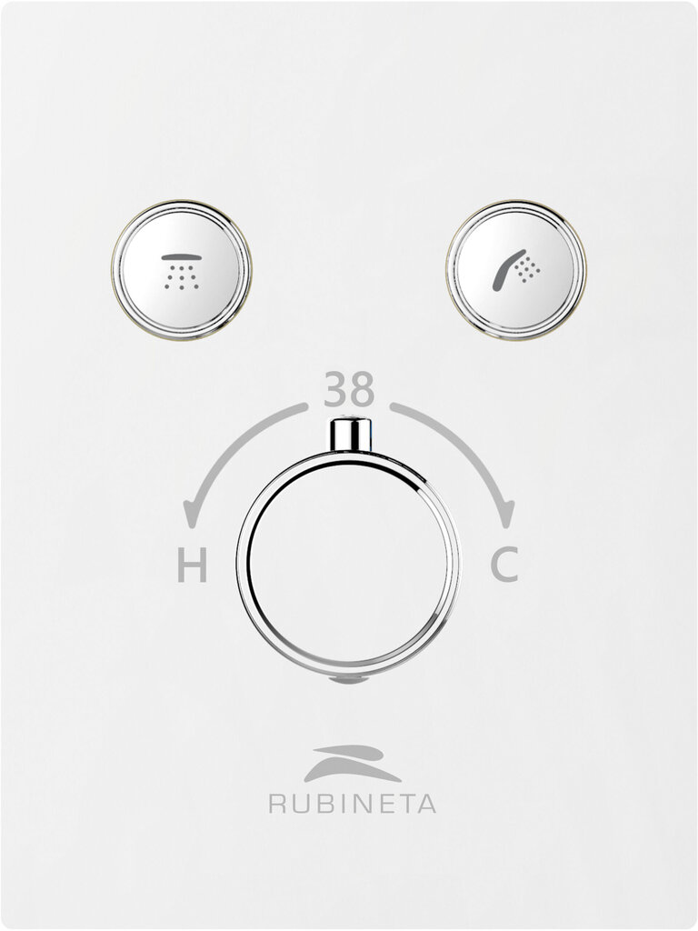 Varjatud segisti RUBINETA Thermo-2F hind ja info | Vannitoa segistid | kaup24.ee